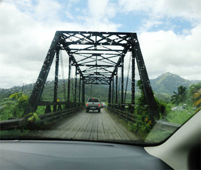 crossing hanalei bridge